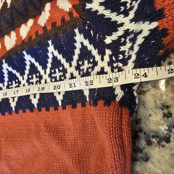 Red and Blue Patterned Cardigan - Picture 8 of 9